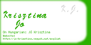 krisztina jo business card