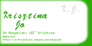 krisztina jo business card
